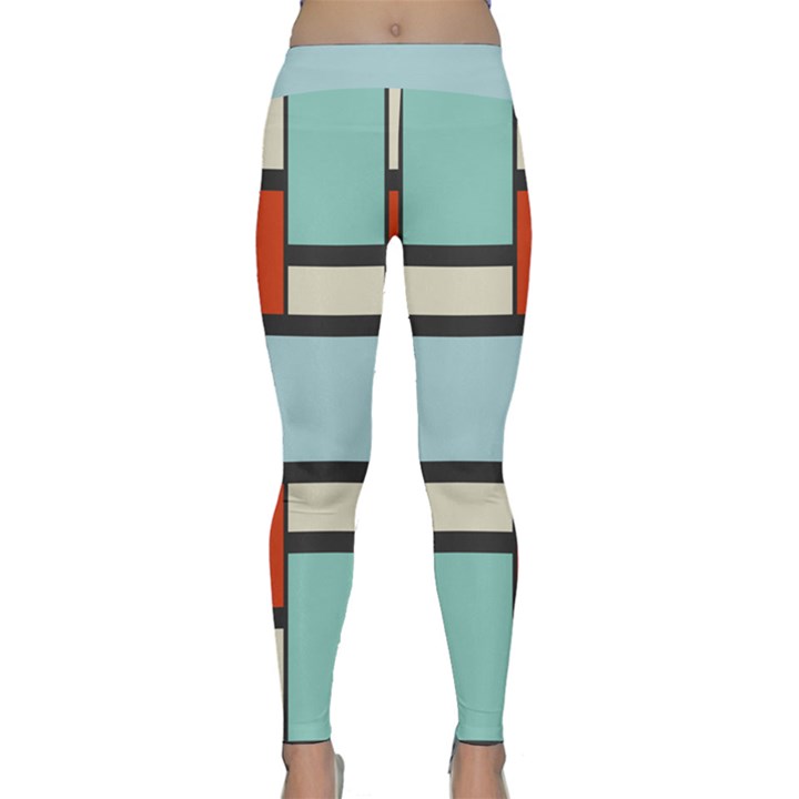 Vertical and horizontal rectangles Yoga Leggings