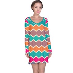 Colorful Chevrons Pattern Nightdress