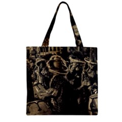 Group Of Candombe Drummers At Carnival Parade Of Uruguay Zipper Grocery Tote Bags by dflcprints