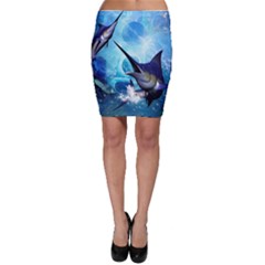 Awersome Marlin In A Fantasy Underwater World Bodycon Skirts by FantasyWorld7