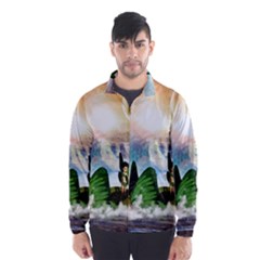 Cute Fairy In A Butterflies Boat In The Night Wind Breaker (men) by FantasyWorld7