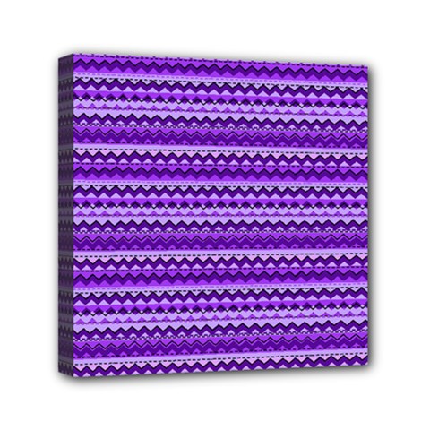 Purple Tribal Pattern Mini Canvas 6  X 6  by KirstenStar