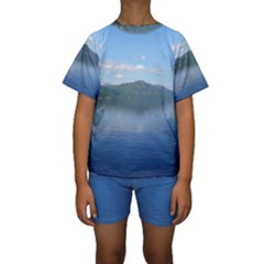 Loch Ness Kid s Short Sleeve Swimwear by trendistuff