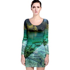 Jiuzhaigou Valley 2 Long Sleeve Bodycon Dresses