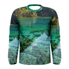 Jiuzhaigou Valley 2 Men s Long Sleeve T-shirts by trendistuff