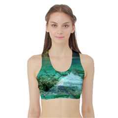 Jiuzhaigou Valley 2 Women s Sports Bra With Border