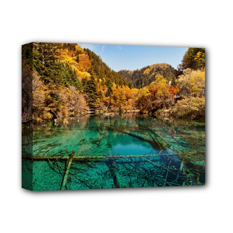 Jiuzhaigou Valley 1 Deluxe Canvas 14  X 11  by trendistuff