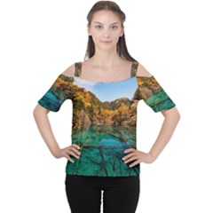 Jiuzhaigou Valley 1 Women s Cutout Shoulder Tee