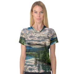 Banff National Park 2 Women s V-neck Sport Mesh Tee