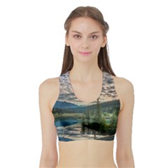 Banff National Park 2 Women s Sports Bra With Border