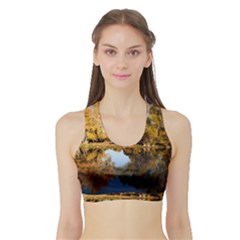 Autumn Lake Women s Sports Bra With Border