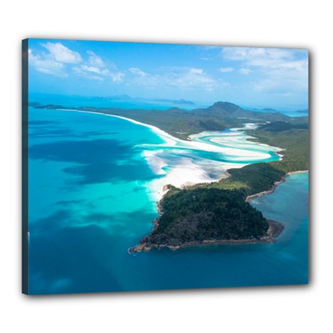 Whitehaven Beach 2 Canvas 24  X 20 