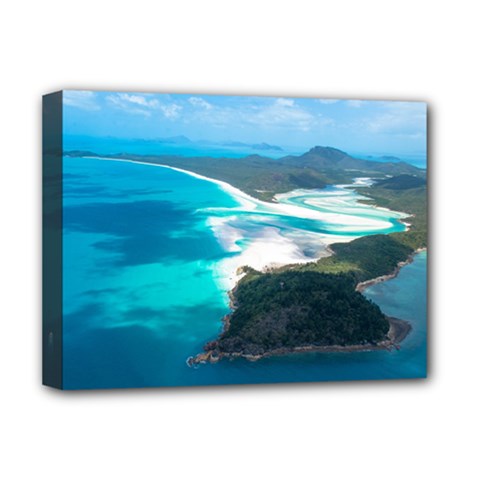 Whitehaven Beach 2 Deluxe Canvas 16  X 12  