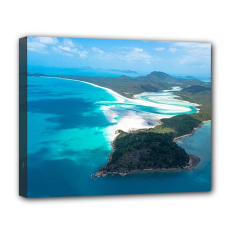 Whitehaven Beach 2 Deluxe Canvas 20  X 16   by trendistuff