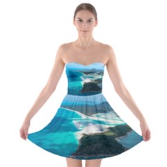 Whitehaven Beach 2 Strapless Bra Top Dress