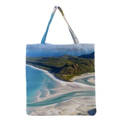 Whitehaven Beach 1 Grocery Tote Bags by trendistuff