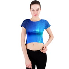 Underwater Trench Crew Neck Crop Top