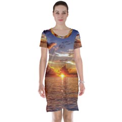 Tahitian Sunset Short Sleeve Nightdresses