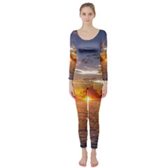 Tahitian Sunset Long Sleeve Catsuit