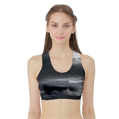 Ocean Storm Women s Sports Bra With Border