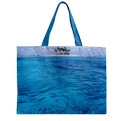 Ocean Island Zipper Tiny Tote Bags by trendistuff