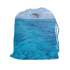 Ocean Island Drawstring Pouches (xxl) by trendistuff