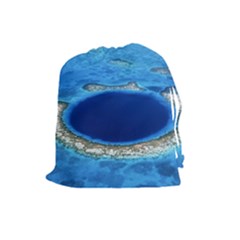 Great Blue Hole 2 Drawstring Pouches (large)  by trendistuff