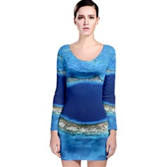 Great Blue Hole 2 Long Sleeve Bodycon Dresses by trendistuff