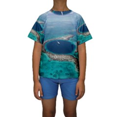 Great Blue Hole 1 Kid s Short Sleeve Swimwear