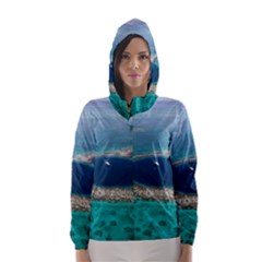 Great Blue Hole 1 Hooded Wind Breaker (women) by trendistuff