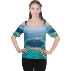 Great Blue Hole 1 Women s Cutout Shoulder Tee