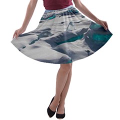 Turquoise Ice A-line Skater Skirt by trendistuff