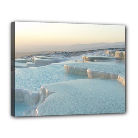 Travertine Pools Canvas 14  X 11  by trendistuff