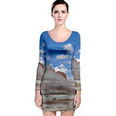 Petrified Forrest Tepees Long Sleeve Bodycon Dresses