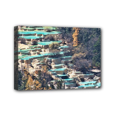 Huanglong Pools Mini Canvas 7  X 5  by trendistuff