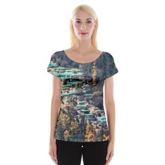 Huanglong Pools Women s Cap Sleeve Top