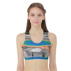 Grand Prismatic Women s Sports Bra With Border by trendistuff