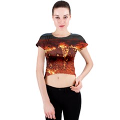 Door To Hell Crew Neck Crop Top