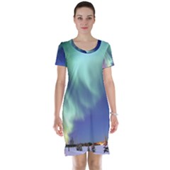 Aurora Borealis Short Sleeve Nightdresses