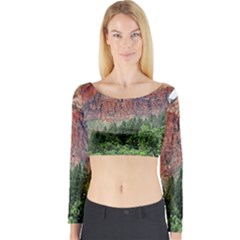 Upper Emerald Trail Long Sleeve Crop Top