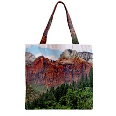 Upper Emerald Trail Zipper Grocery Tote Bags