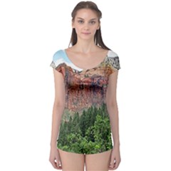 Upper Emerald Trail Short Sleeve Leotard by trendistuff