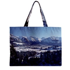 Snowy Mountains Zipper Tiny Tote Bags by trendistuff