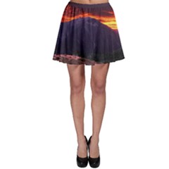 San Gabriel Mountain Sunset Skater Skirts