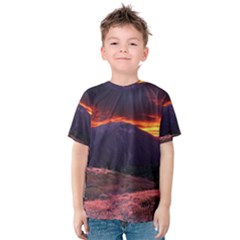 San Gabriel Mountain Sunset Kid s Cotton Tee