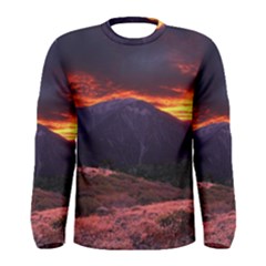 San Gabriel Mountain Sunset Men s Long Sleeve T-shirts