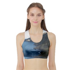 Croaghaun Cliffs Women s Sports Bra With Border