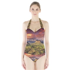 Chapada Diamantina 1 Women s Halter One Piece Swimsuit