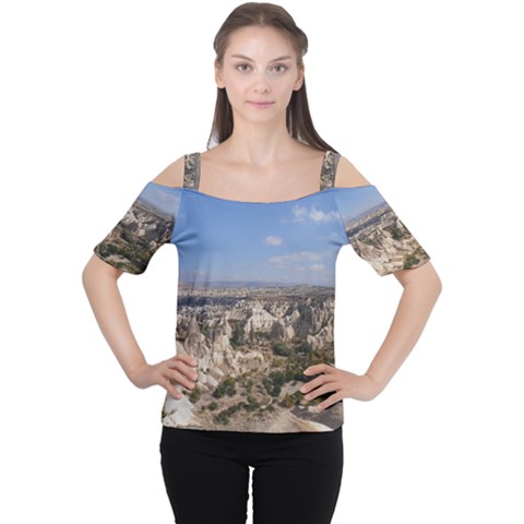 Cappadocia 3 Women s Cutout Shoulder Tee by trendistuff