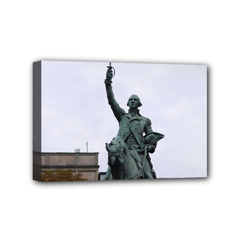 Washington Statue Mini Canvas 6  X 4 